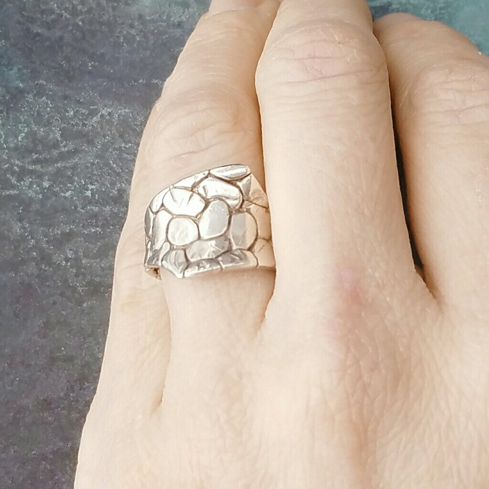 Vintage Sterling Silver Kali Cigar Band Ring- Size 5.75 - Picture 5 of 6